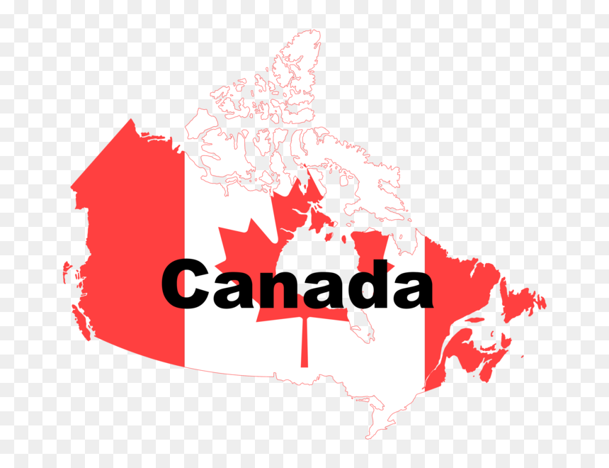 Canada Flag Map - Canada Map Flag, HD Png Download - canada map png