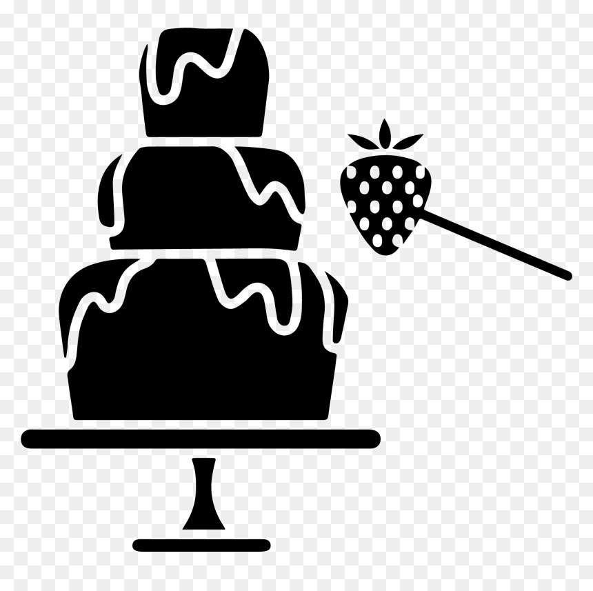 Chocolate Fountain - Black And White Chocolate Fountain Ideas, HD Png Download - chef icon png
