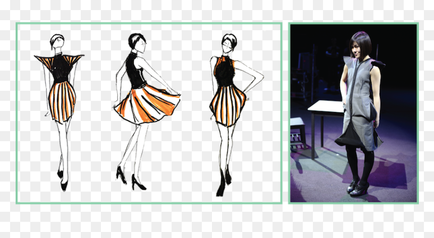 C) A Sensual Striking Silhouette Inspired By The Curvaceous - Structural Lines In Garment, HD Png Download - fashion silhouette png