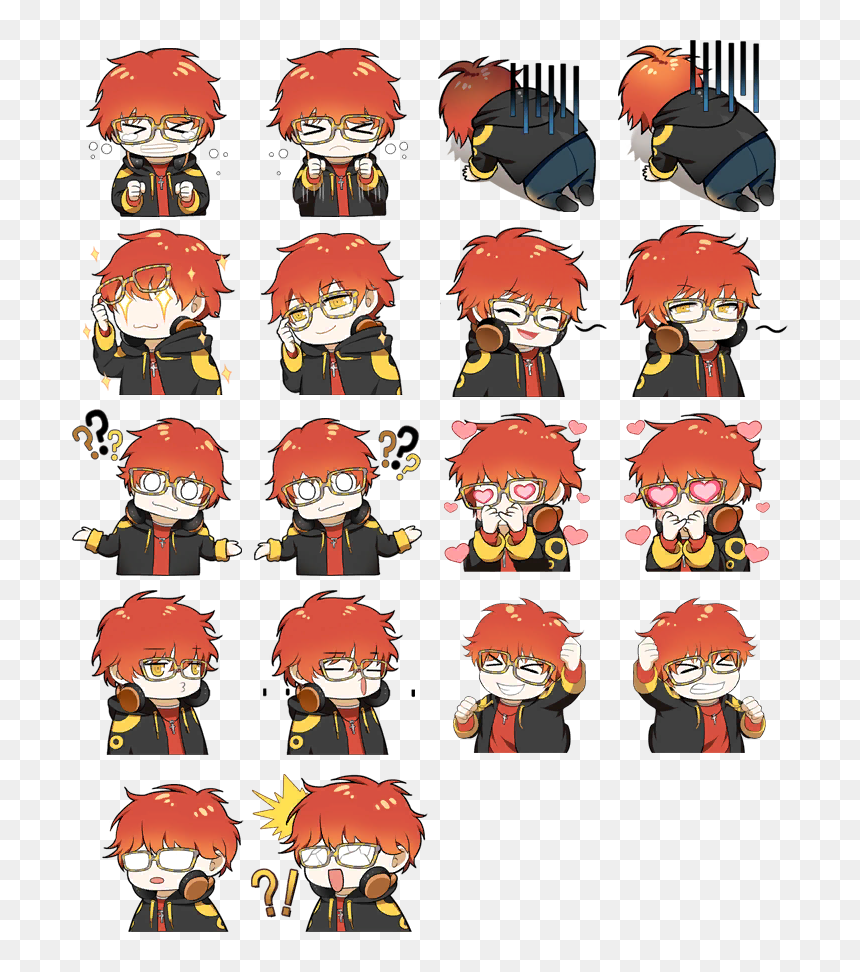Mobile - Mystic Messenger Emojis 707, HD Png Download - mystic png