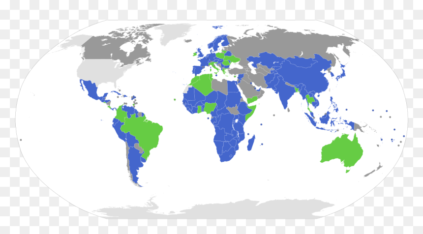 Jamaica And Canada Map , Png Download - World Map 1900 Blank, Transparent Png - canada map png