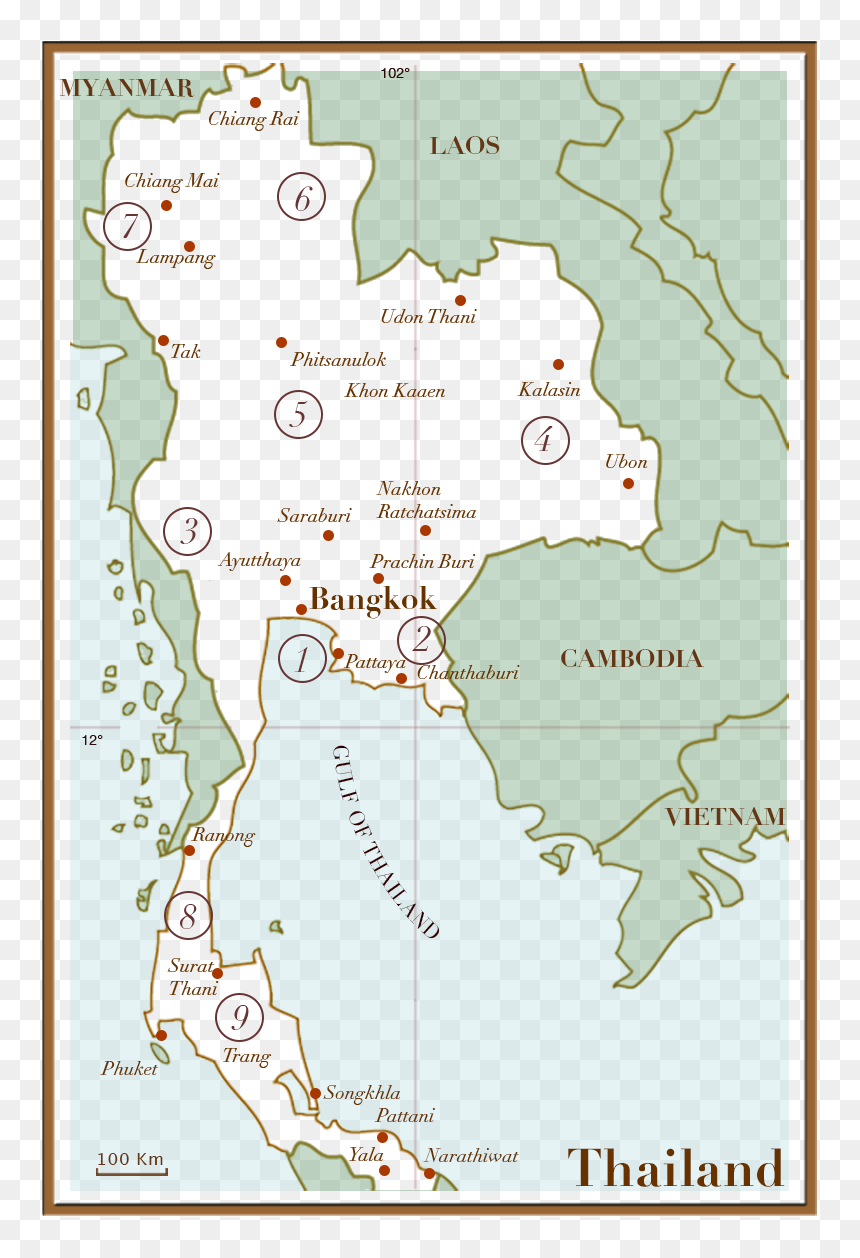 Atlas, HD Png Download - thailand map png