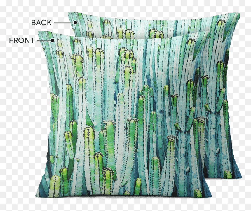 Throw Pillow, HD Png Download - watercolor cactus png