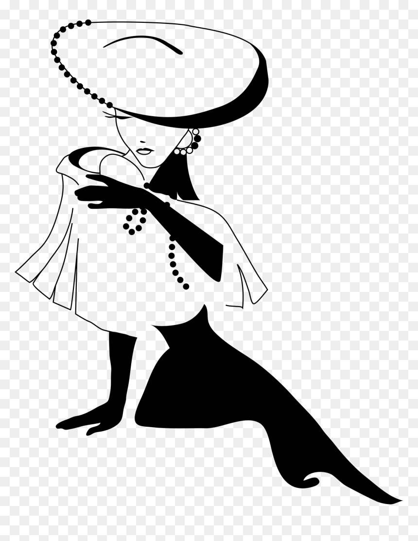 Silhouette Woman Royalty-free - France Paris Eiffel Tower Silhouette Wall Sticker Clipart, HD Png Download - fashion silhouette png