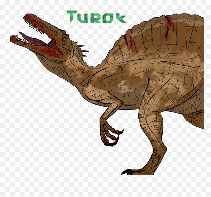 Old Sketch Made New - Turok Spinosaurus, HD Png Download - spinosaurus png