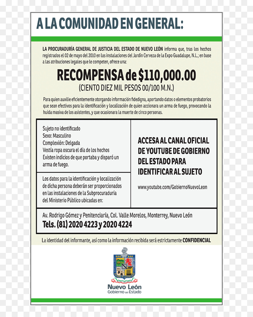 Recompensa - Se Busca - Nuevo Leon, HD Png Download - se busca png