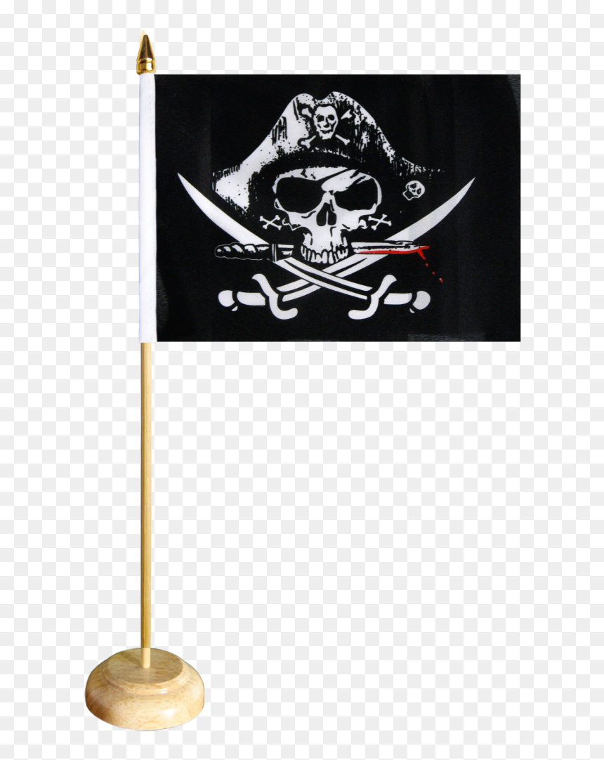 Pirate With Bloody Sabre Table Flag - Pirate Flag, HD Png Download - bloody x png