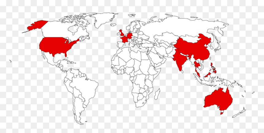 Countries That Have Coronavirus, HD Png Download - thailand map png