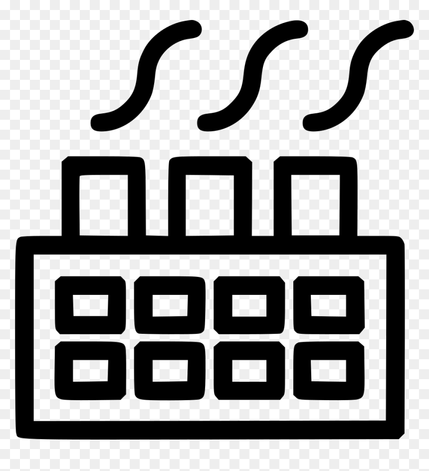 Factory Plant Refinery Smelter Production Manufacture - Factory Emissions Icon Png Free, Transparent Png - manufacturing icon png