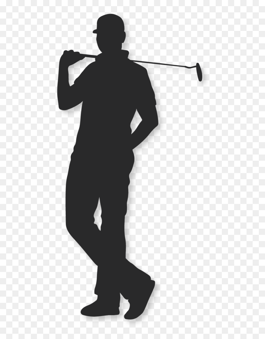 Standing, HD Png Download - golfer silhouette png