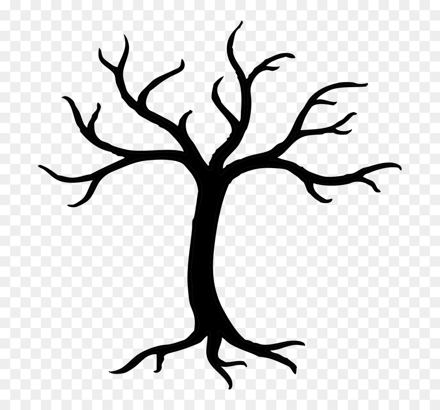 Bare Tree Clip Art, HD Png Download - dead tree silhouette png