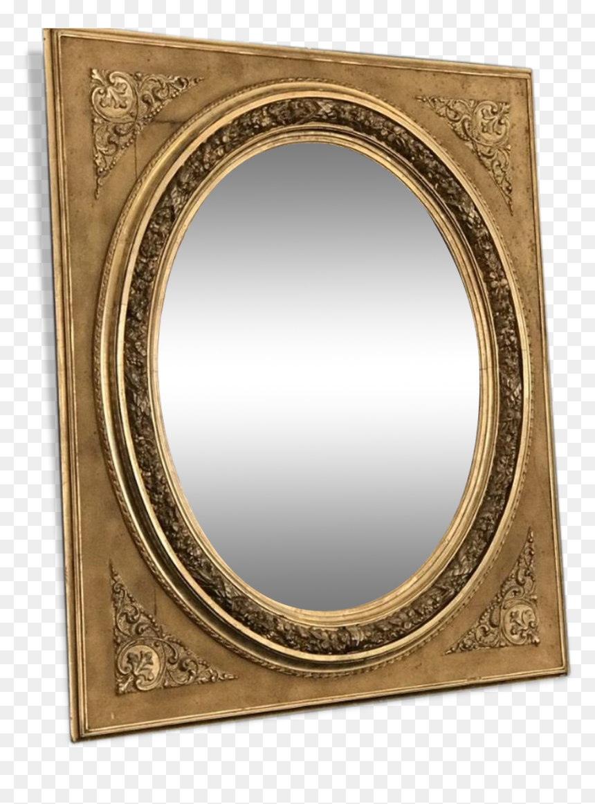 Adjustable Gold Mirror Nineteenth 81 X - Circle, HD Png Download - gold mirror png