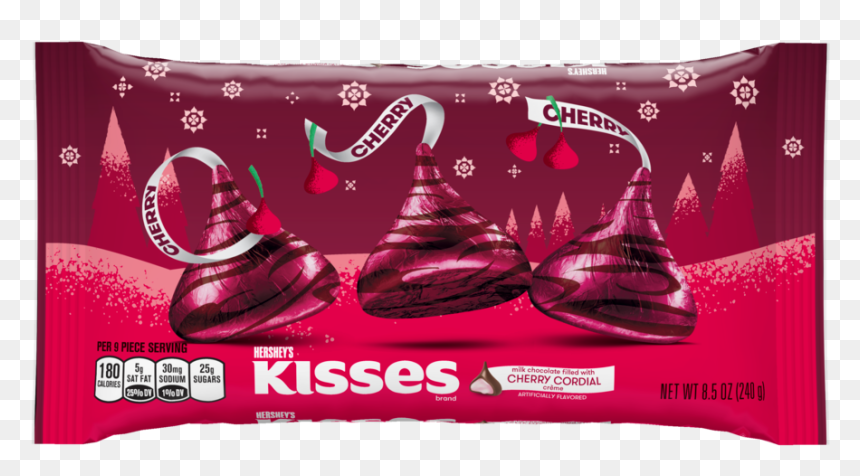 Cherry Hershey Kisses, HD Png Download - hershey kisses png