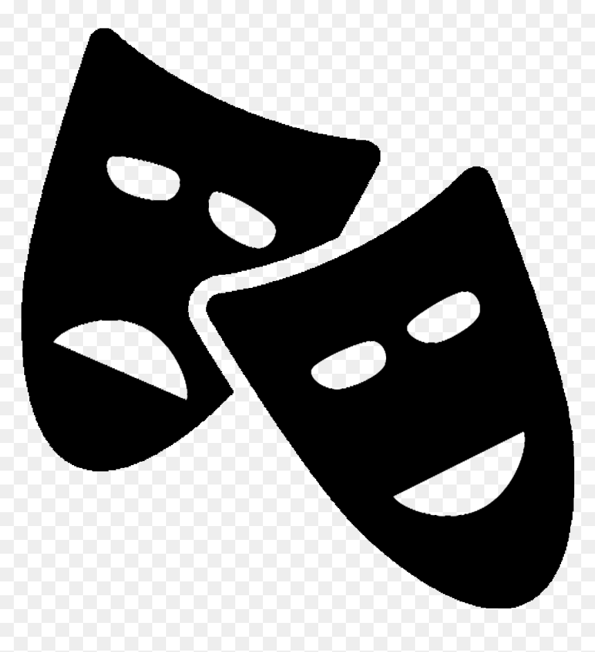 Transparent Scream Mask Png - Musical Piktogramm, Png Download - comedy mask png