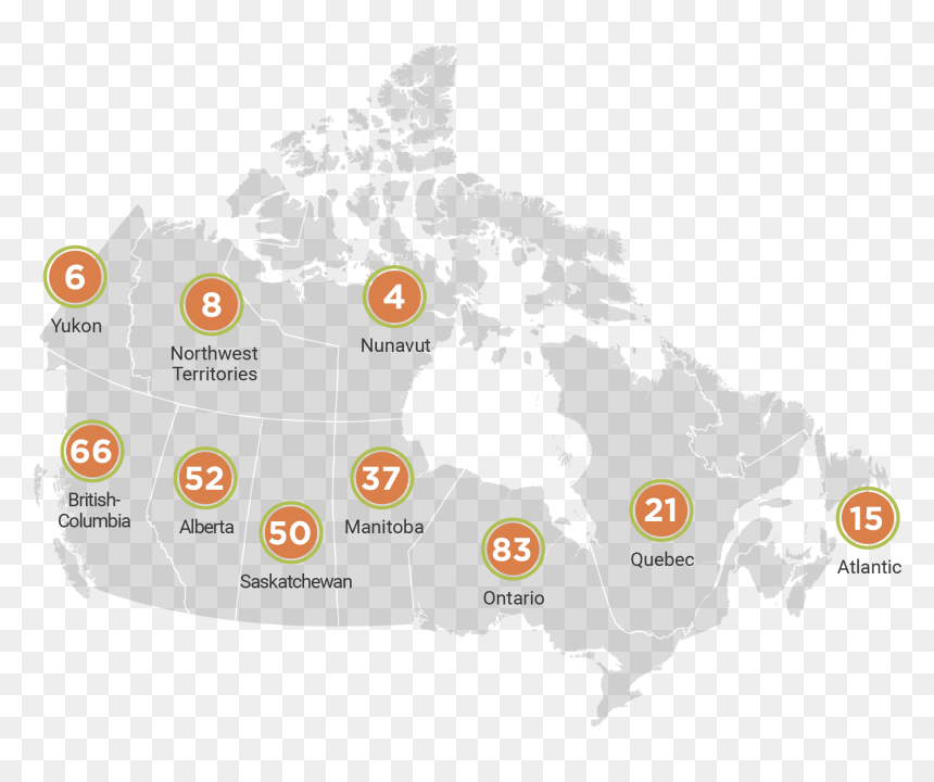 Indigenous Homes Innovation Initiative Selected Applications - Map Of Canada With Ontario Highlighted, HD Png Download - canada map png