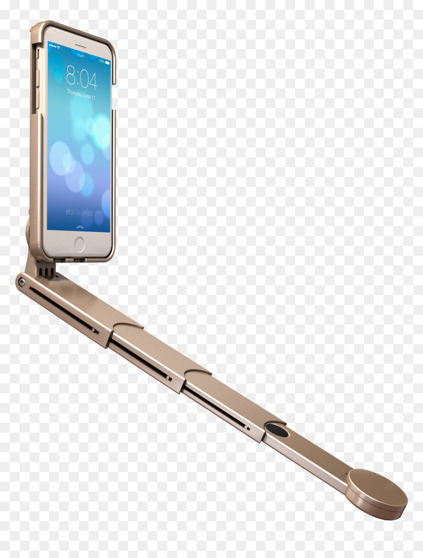 Snapstyk, The First Cell Phone Case And Selfie Stick - Mobile Phone, HD Png Download - selfie stick png