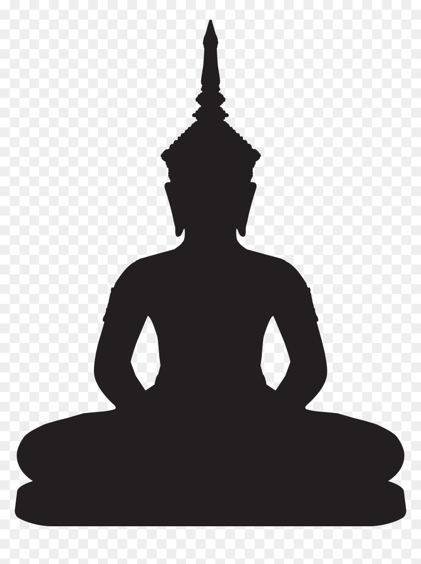 Buddha Statue Silhouette Png Clip Art Transparent Png - Rose Garden (chandigarh), Png Download - worship silhouette png
