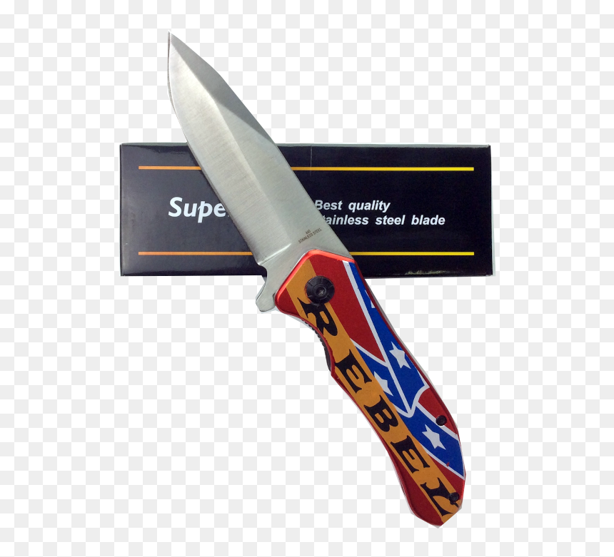Rebel Flag Knife - Utility Knife, HD Png Download - rebel flag png