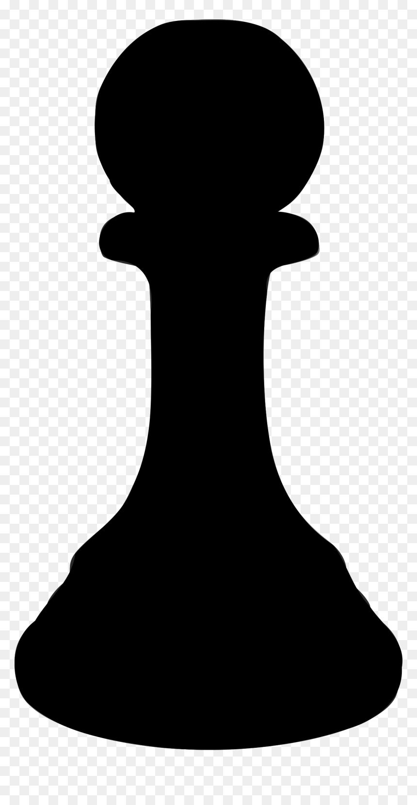 Chess Pawn Black Silhouette Piece Image - User, HD Png Download - pawn png
