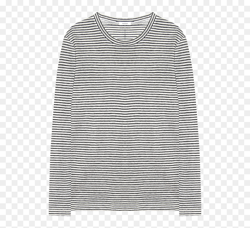 Luxe Linen Ls Tee, Black/white Stripe - Cardigan, HD Png Download - white stripe png