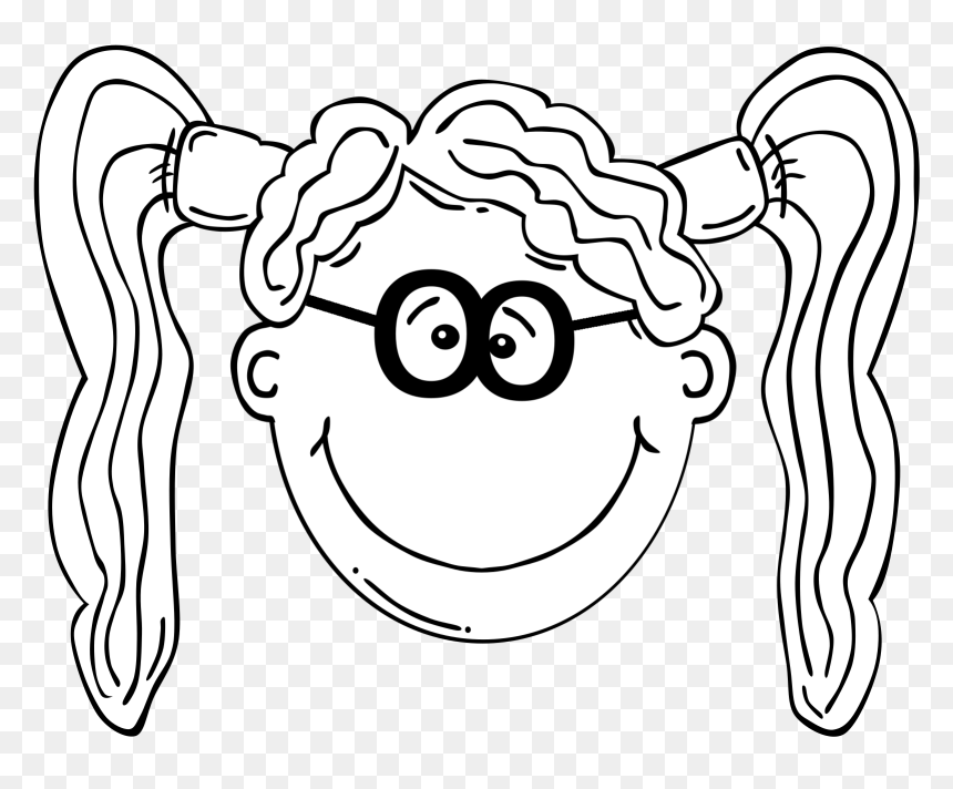 Cara De Niña Para Colorear, HD Png Download - pigtails png