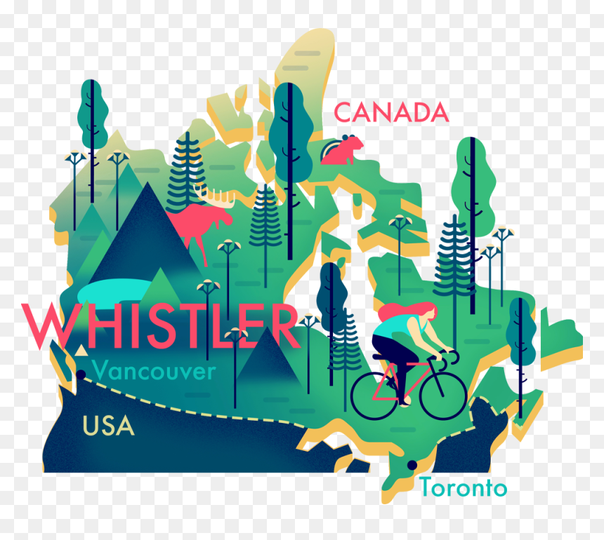 Owen Davey Illustration, HD Png Download - canada map png