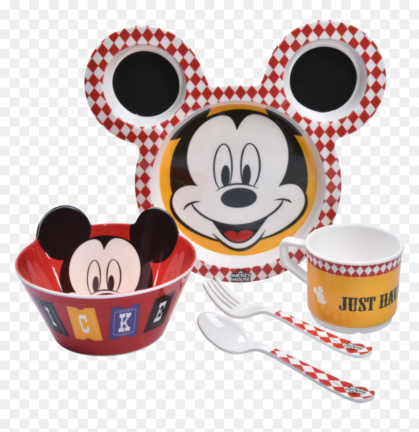 Mickey Face Set 5 Pcs - Cartoon, HD Png Download - mickey face png