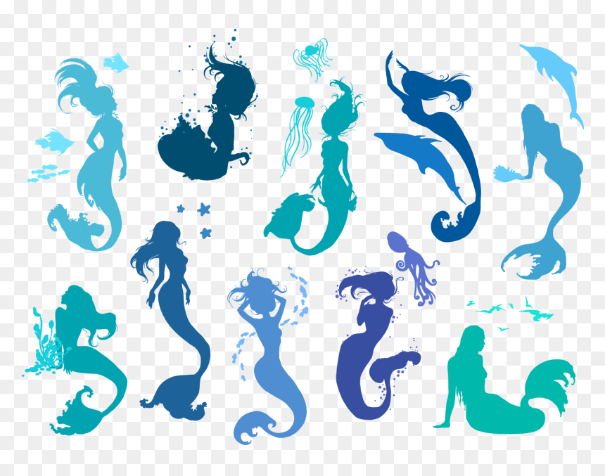 Royalty-free Mermaid Stock - Realista Como Dibujar Una Sirena, HD Png Download - swimming silhouette png