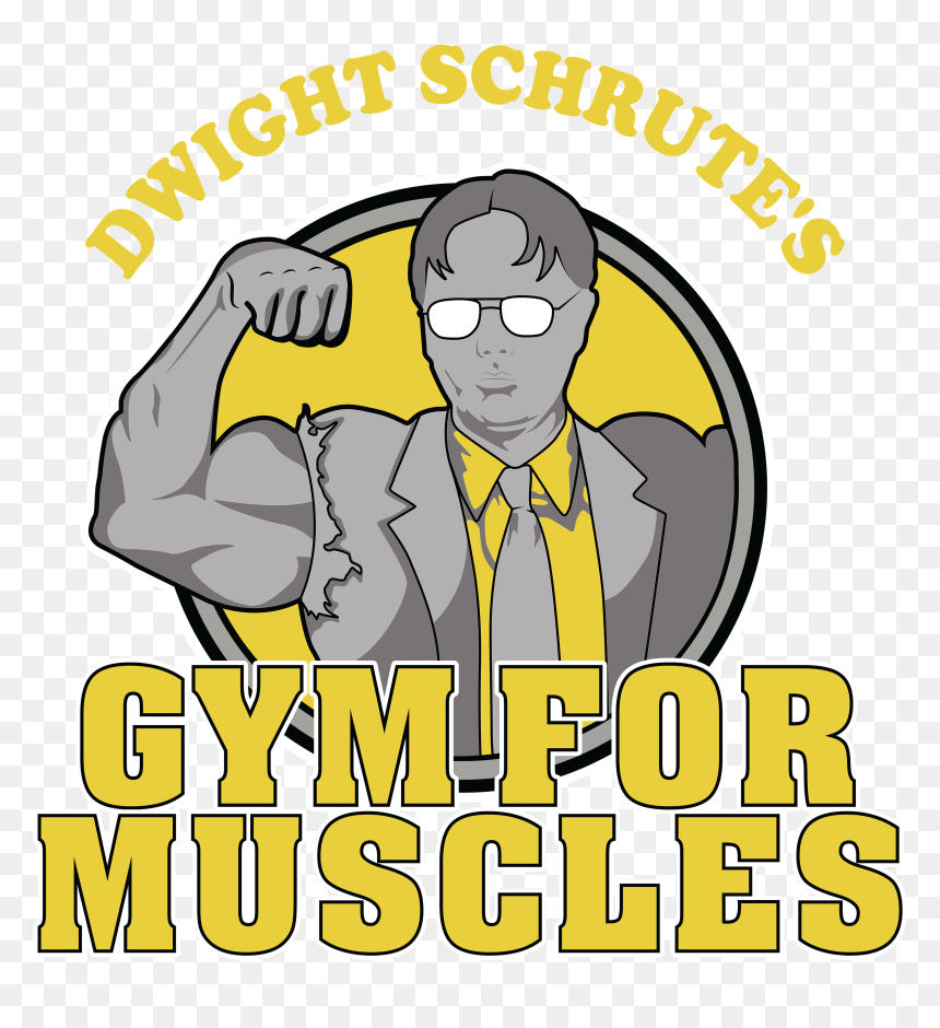 Dwight Schrute"s Gym For Muscles - Cartoon, HD Png Download - dwight schrute png