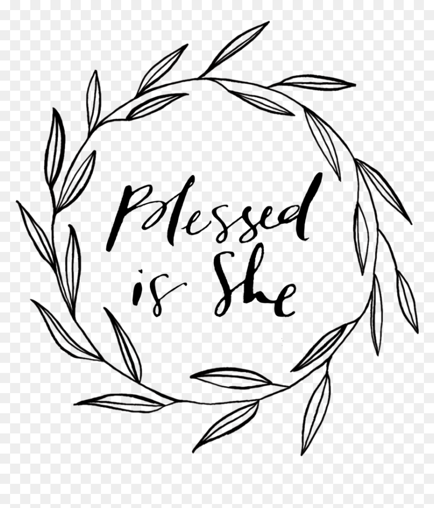 Bis Wreath Logo - Blessed Is She Logo, HD Png Download - blessed png