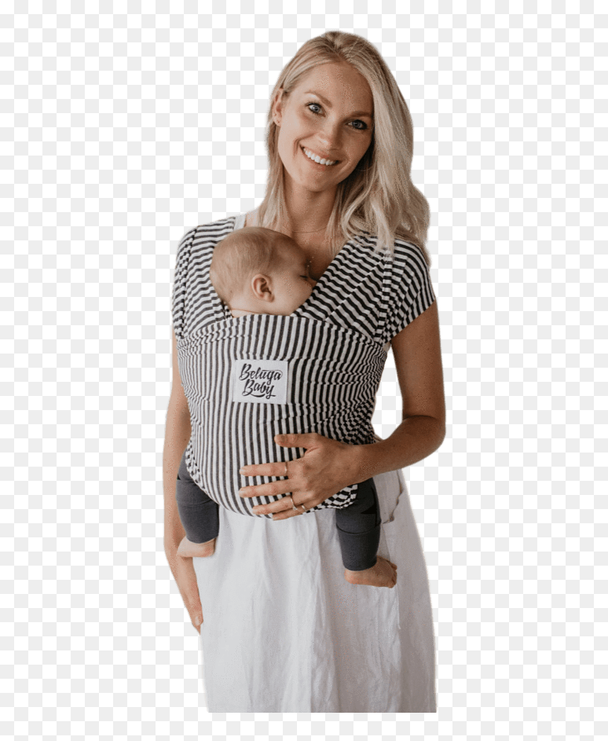 Charcoal And White Stripe - Beluga Baby Wrap, HD Png Download - white stripe png