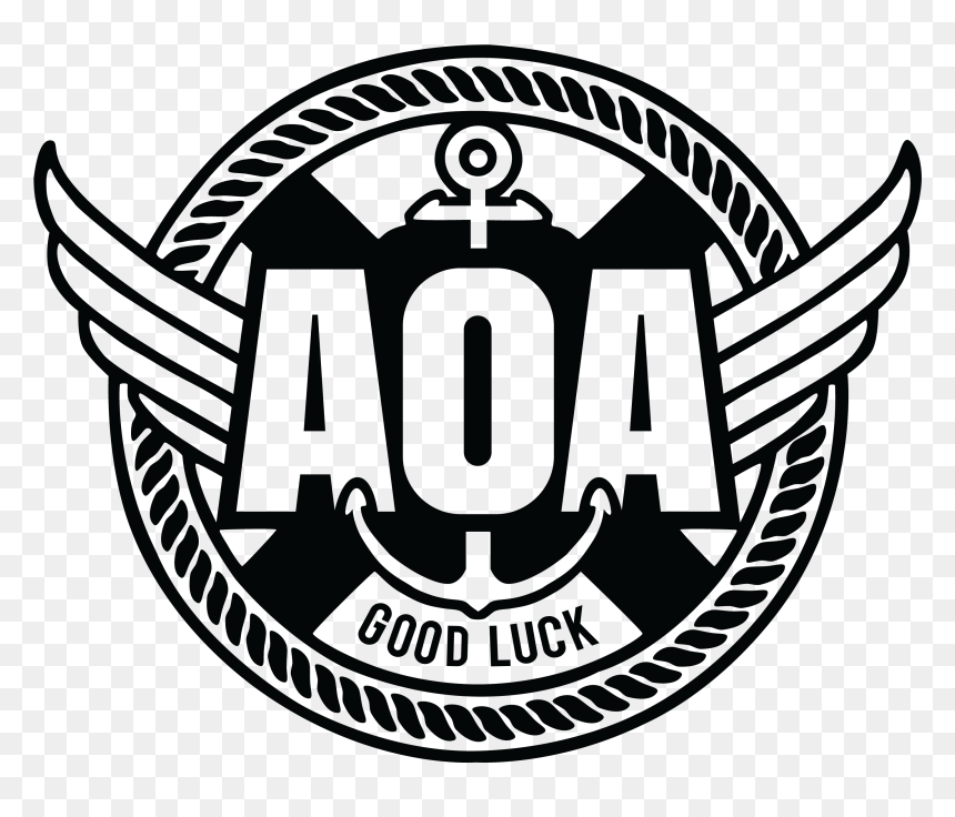 Aoa Vector Logos Album On Imgur Png Aoa Black White - Aoa Good Luck Logo, Transparent Png - album png