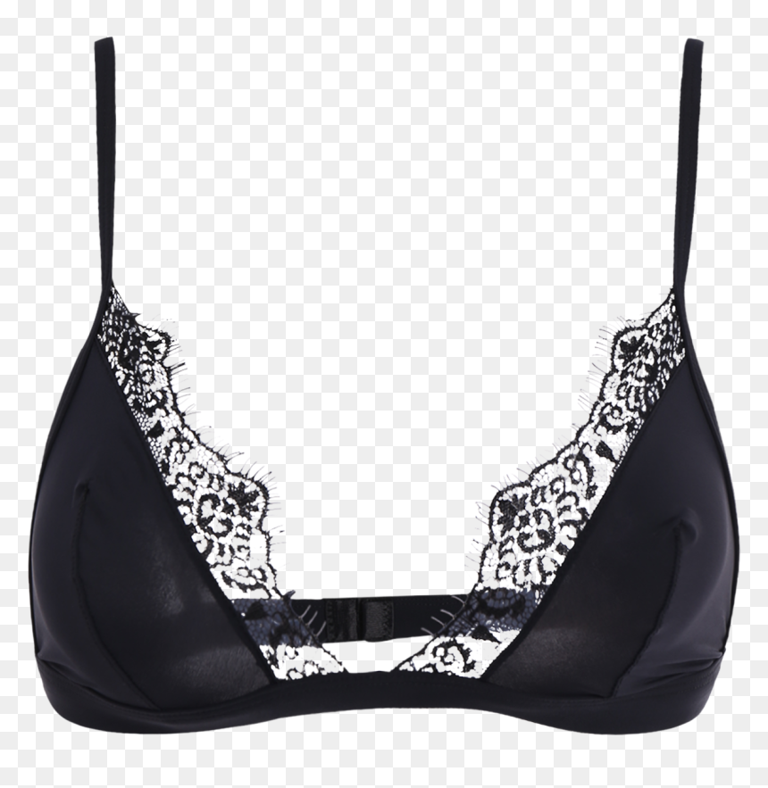 Lace Trim Unlined Plunge Bra - Brassiere, HD Png Download - lace trim png