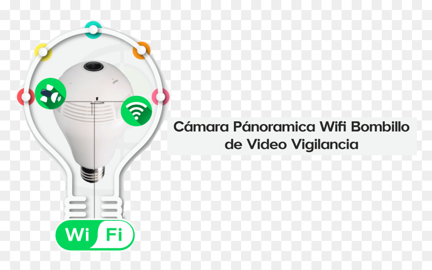 Bombillo Camara Panoramica Wifi - Graphics, HD Png Download - bombillo png