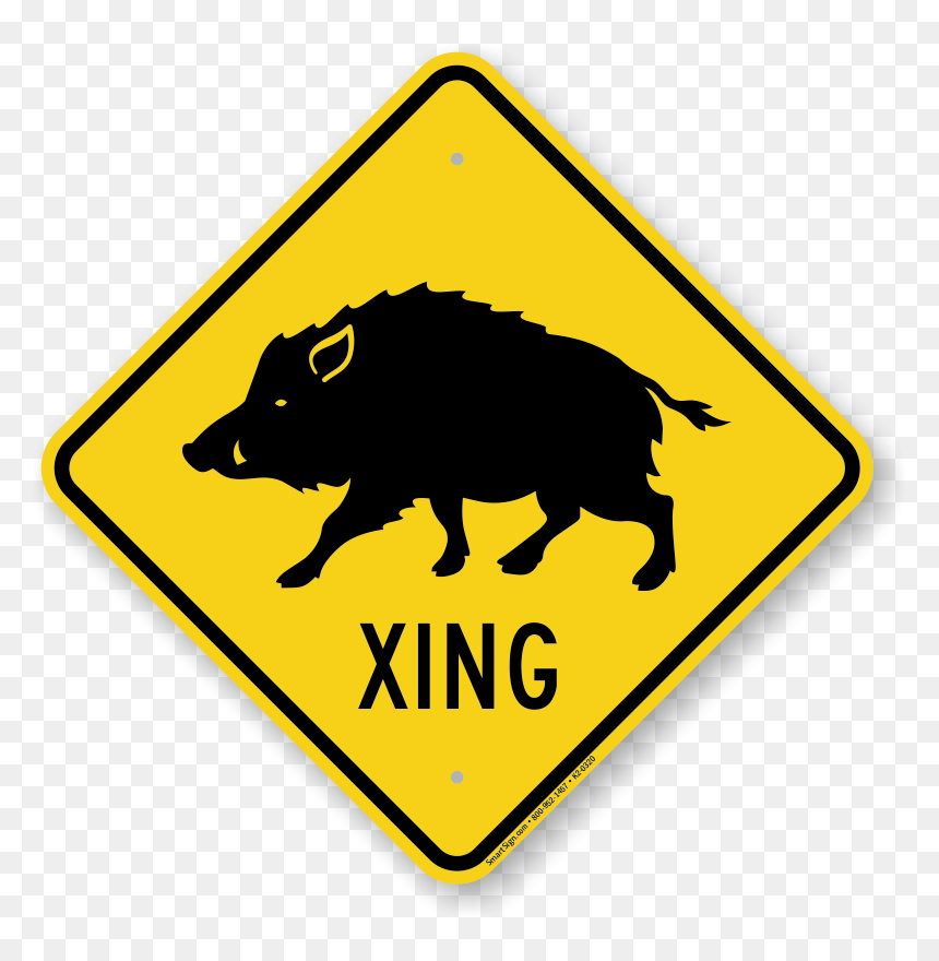 Señal De Cuidado De Animales, HD Png Download - boar png