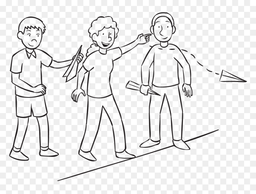 Three People Flying Their Airplanes In A Paper-plane, HD Png Download - flying paper png