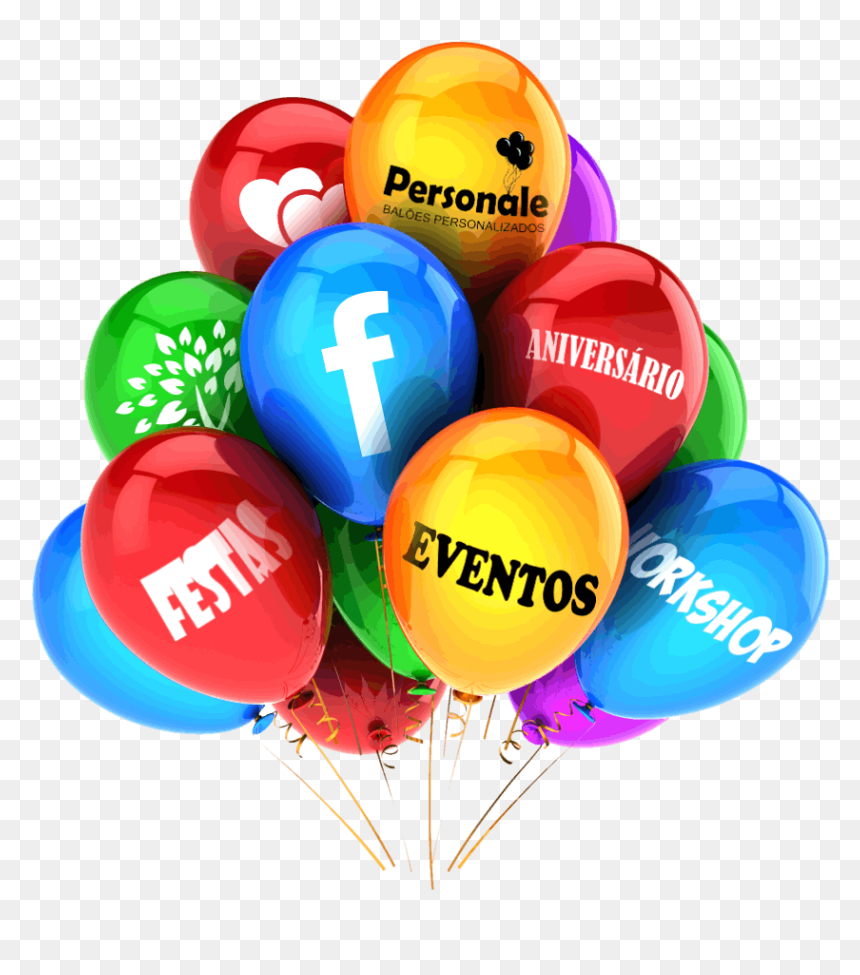 Personale Balões Personalização E Decoração Com Balões - Party Balloons Transparent Background, HD Png Download - baloes png
