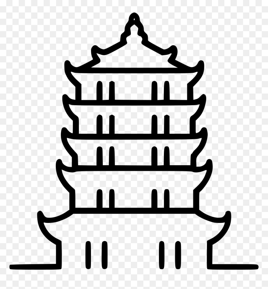 Pagoda - Chinese Tower Clipart, HD Png Download - pagoda png
