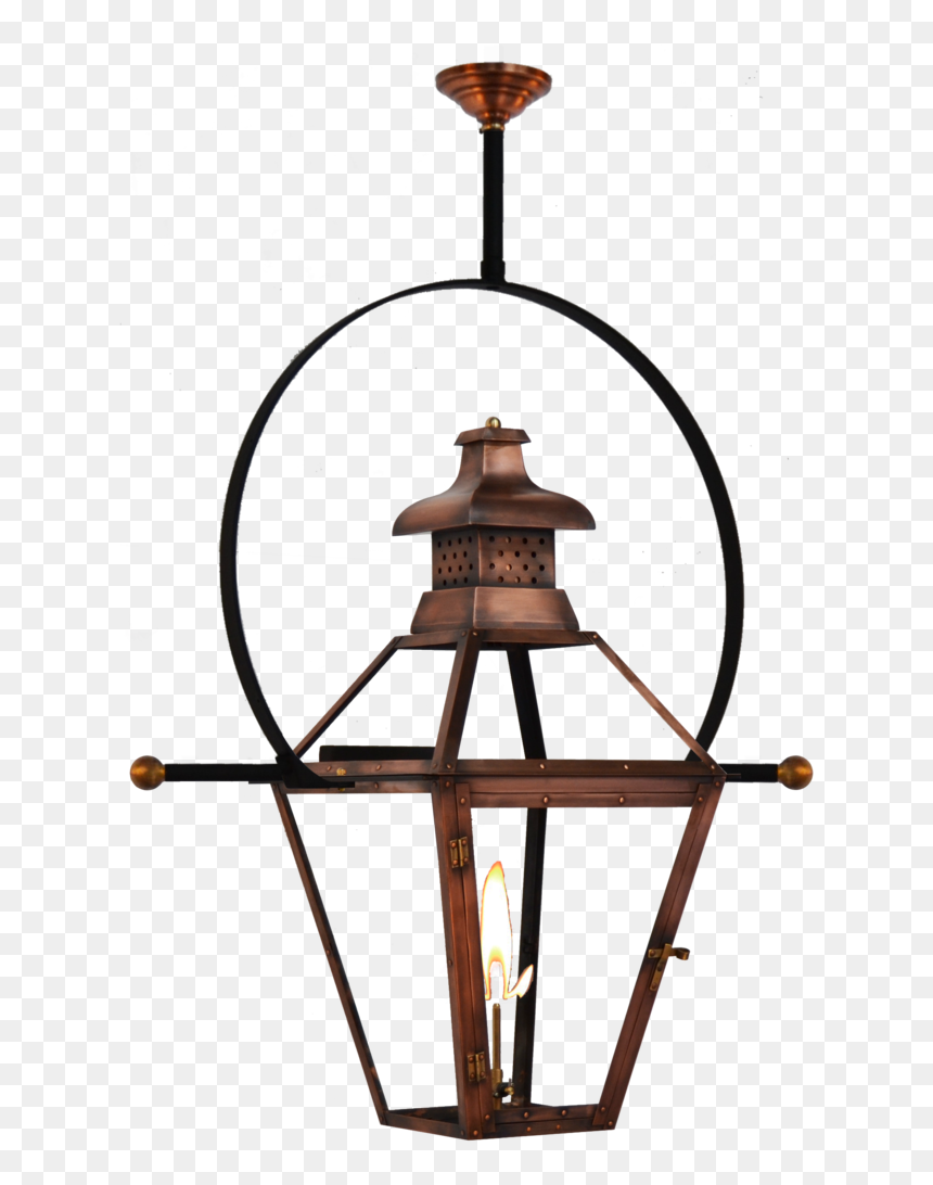 Pebble Hill - Copper Lighting - The Coppersmith - Gas - Lantern, HD Png Download - hanging lantern png
