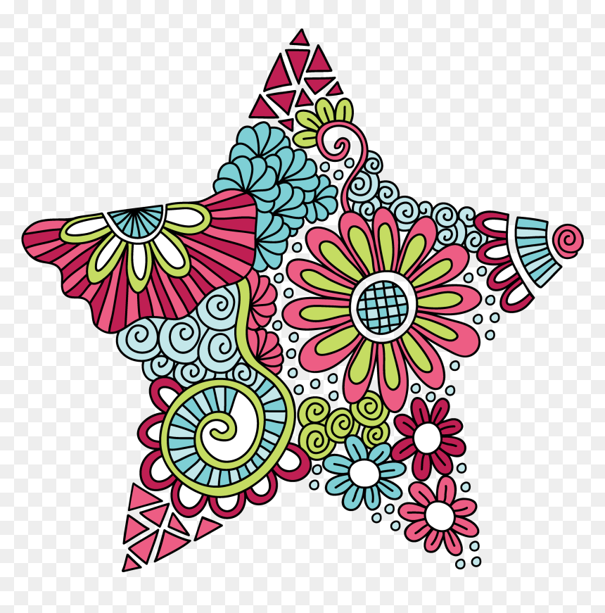 Woman Vector Flat Characters, HD Png Download - star doodle png