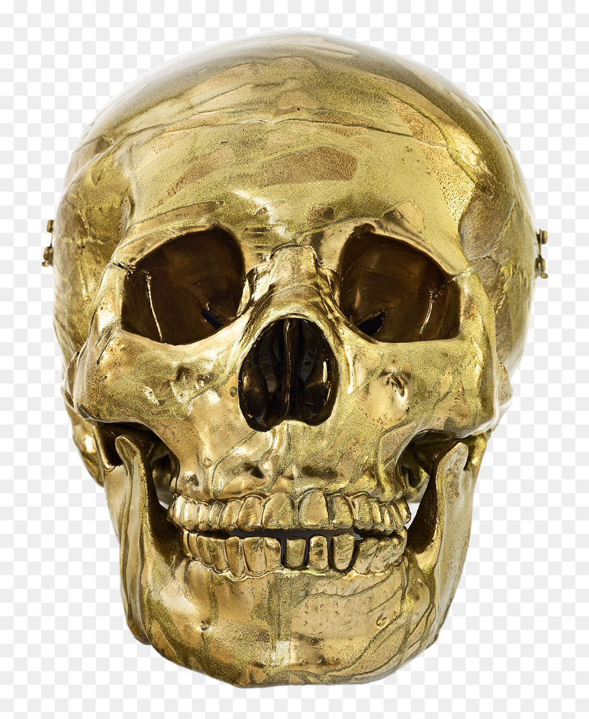 Damien Hirst "glorious Magnificent Imperial Gold Head - Damien Hirst, HD Png Download - gold skull png