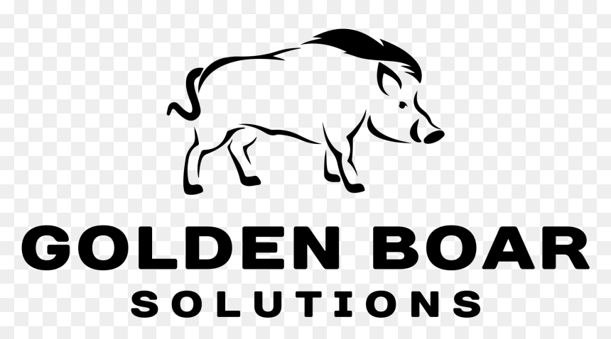 Golden Boar Solutions Logo - Domestic Pig, HD Png Download - boar png