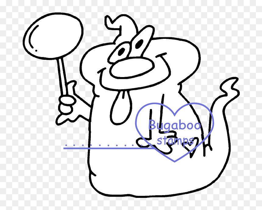 Digi Stamps,goofy Ghost - Illustration, HD Png Download - cartoon ghost png