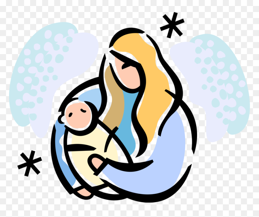 Vector Illustration Of New Mother After Childbirth - Vector Graphics, HD Png Download - baby vector png