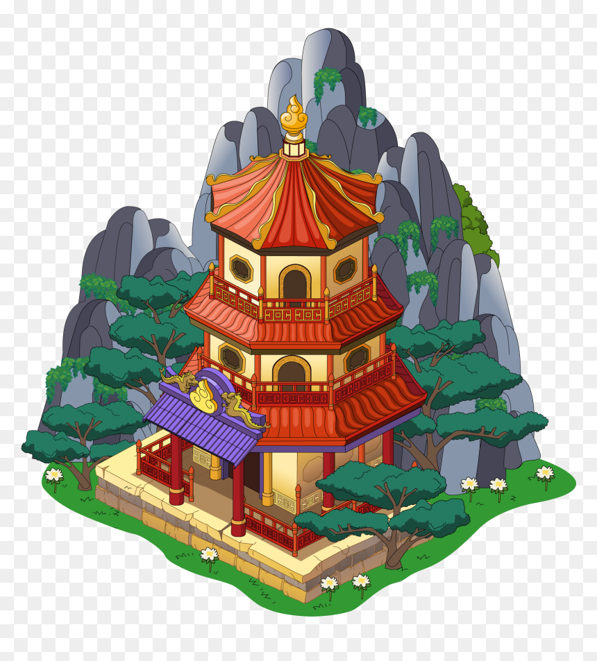 Fg Building Pagoda - Christmas Tree, HD Png Download - pagoda png