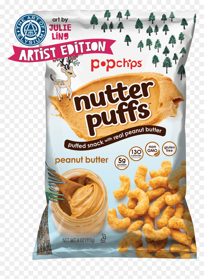 Popchips Peanut Butter Nutter Puffs, HD Png Download - cheeto png