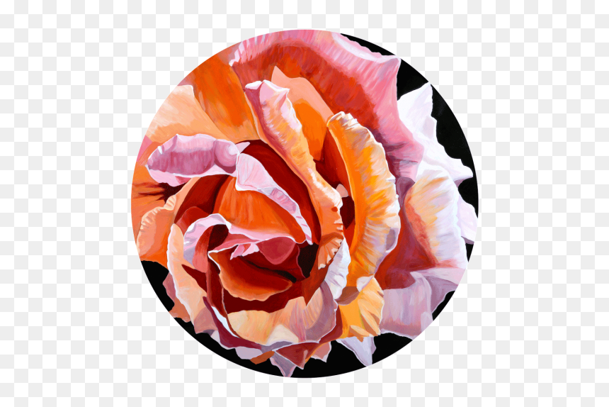 Blushing Peach Roses The Artwork Factory - Painting, HD Png Download - blushing png