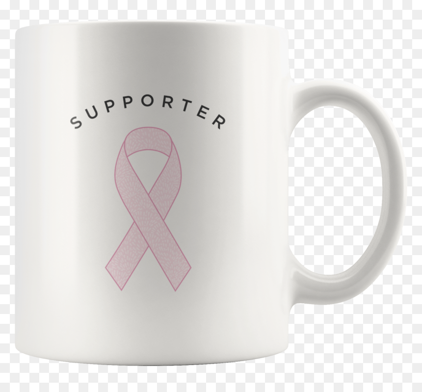 Mug, HD Png Download - breast cancer awareness ribbon png
