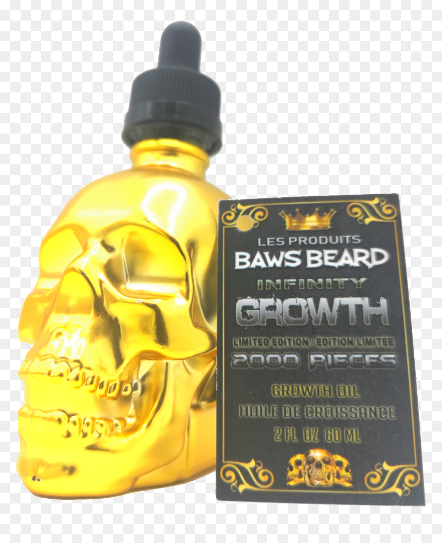 Bottle, HD Png Download - gold skull png
