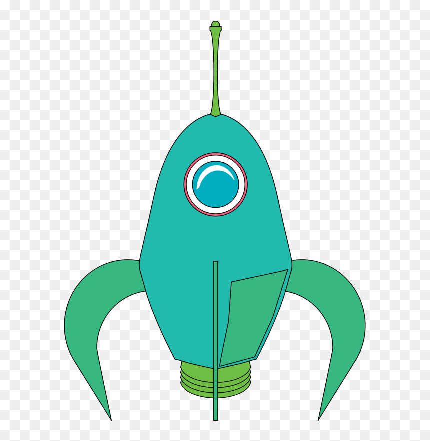 Clipart - Futuristic Rocket - Futuristic Clipart, HD Png Download - cartoon spaceship png